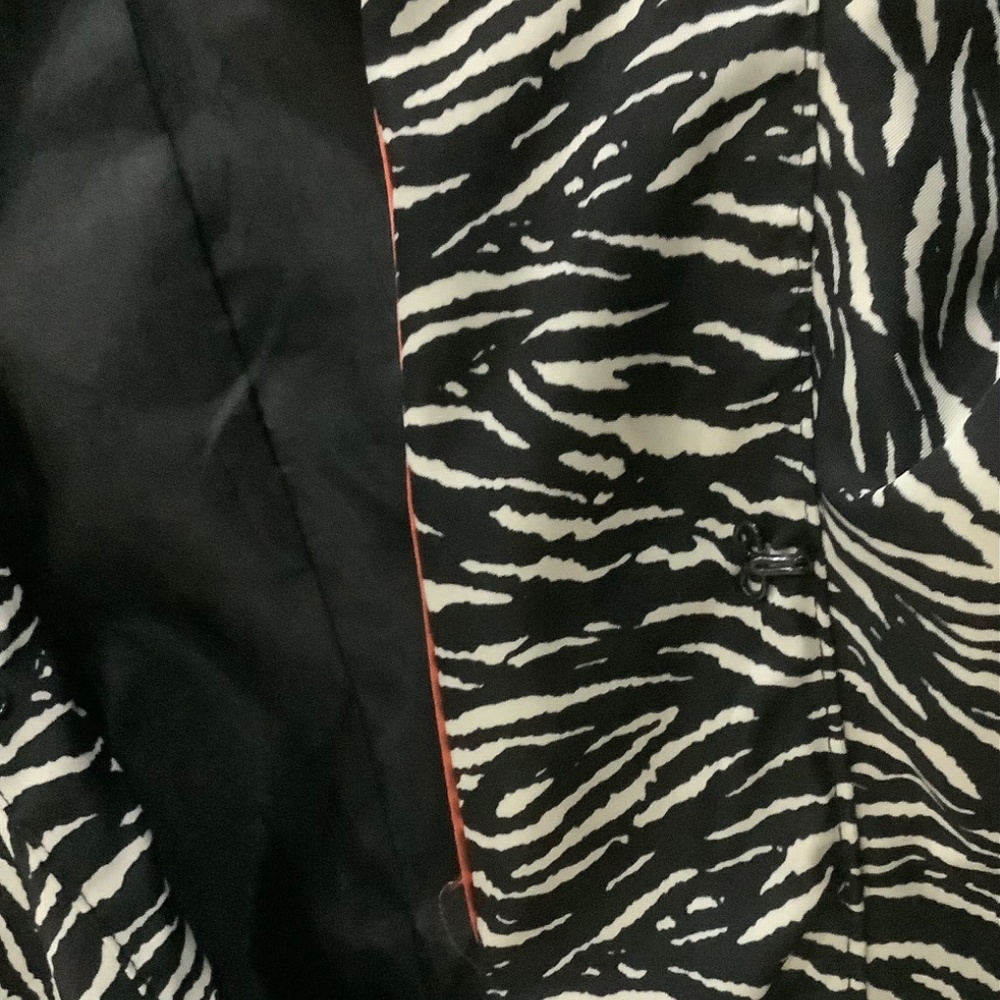 Sandro Studio Zebra Print Jacket, Ruffled Collar … - image 4